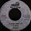 7inch Record LEONIE J  Please Dont Go NONE Rosso Jamaica Reggae Ska  Dub Used
