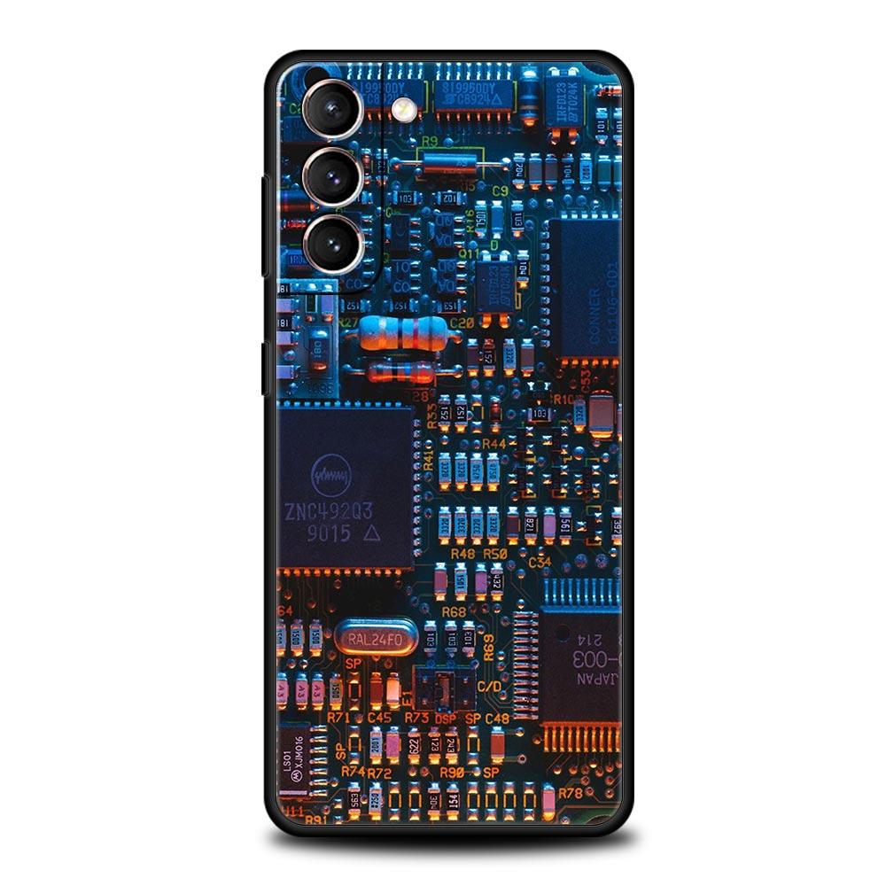 Handyhülle für Samsung Galaxy S23 S22 Ultra S20 S21 FE 5G S10 S9 Plus S10E S8 Note 20 Cover Innenplatine Leiterplatte