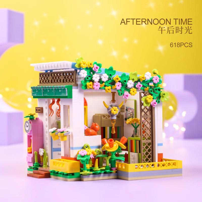 Compatible Lego Building Block Mini City Building Street View Snack Street Puzzle Children'S Toys Boys And Girls Institutional Gifts