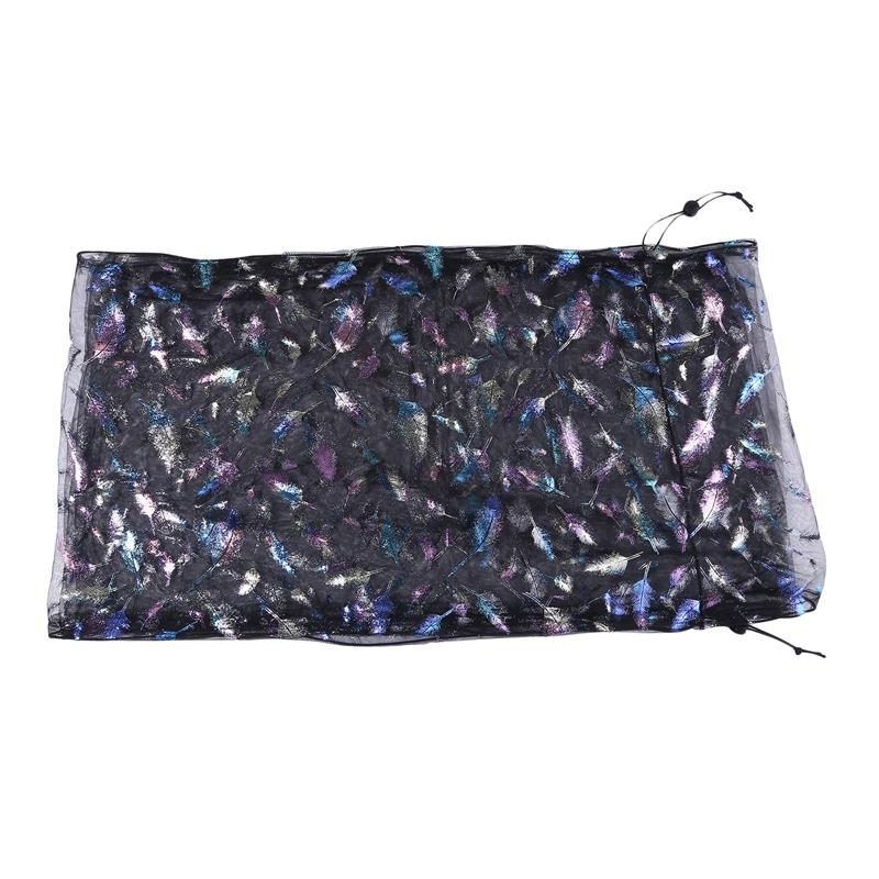 Universal Bird Cage Cover Bird Cage Mesh Net Elastic Birdcage Cover Soft Bird Seed Guard Skirt