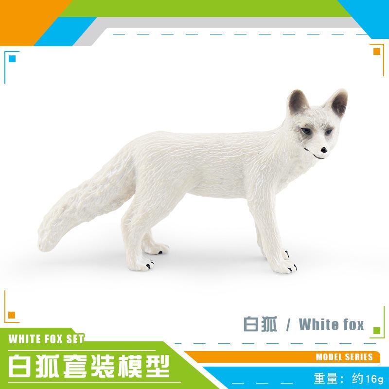 Supply Simulation 4 Polar Animal Fox Models, Arctic Fox And White Fox Static Ornament Doll Toys