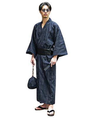 Yukata Obi Geta Kordelzug Japanisches Feuerwerk Sommer Shingen Modernes Indigo [Samdiff] "Fertig zum Tragen 5-teiliges Set" Herren (Schärpe), (Holzsandale), Ventilator,
