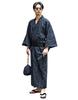 Yukata Obi Geta Drawstring Japanese Fireworks Summer Shingen Modern Indigo [Samdiff] "Ready-to-Use 5-Piece Set" Men's (sash), (wooden sandals), Fan,