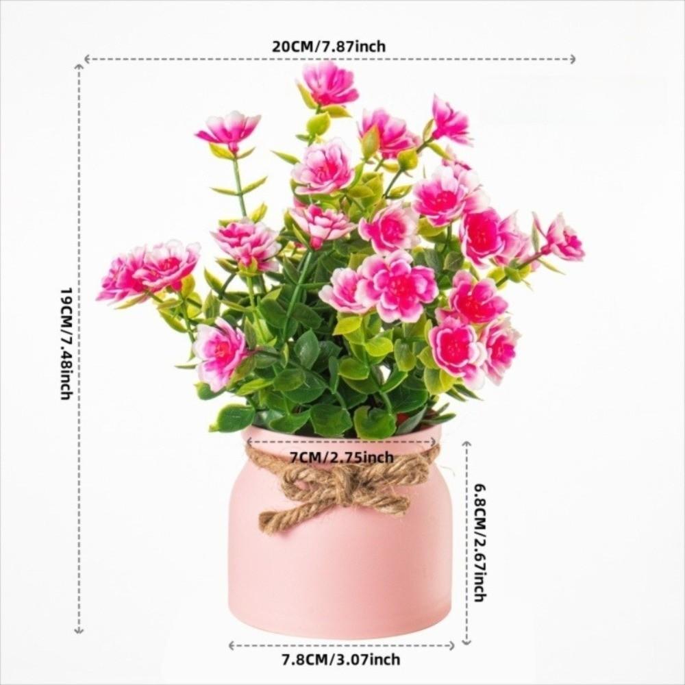 Plastic Artificial Flower Bonsai Fake Plant Flowers Potted Ornament Simulation Succulents Evergreen Bonsai Desktop Decoration