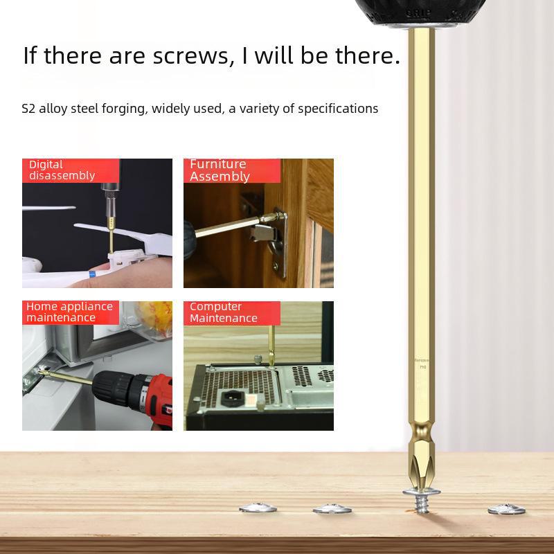 Bangyuan Magnetic Double-Head Cross Head Electric Screwdriver & Hand Drill Bit