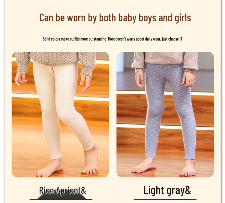Pure Wool Medium-Thick Knitted Warm Pants - Comfortable Soft Leggings for Children (Boys & Girls) In S, M, L