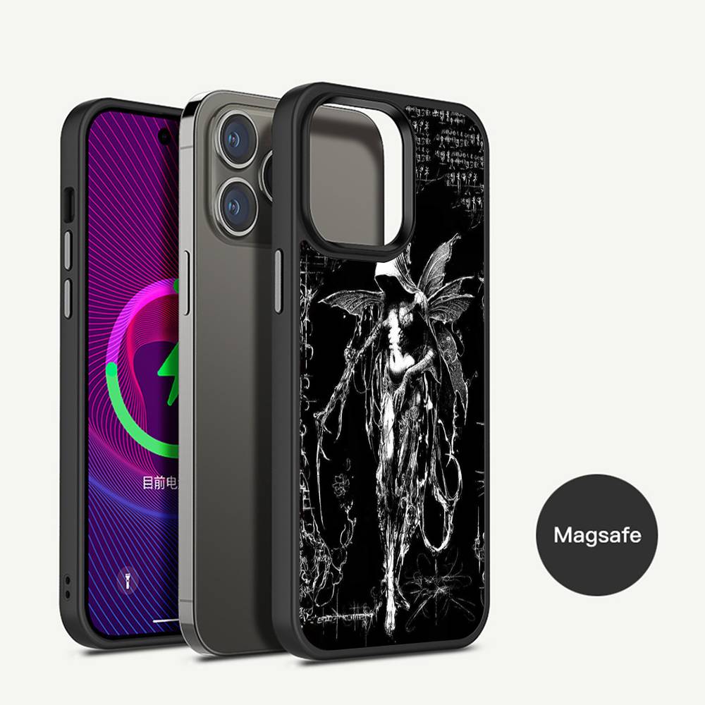 Gothic Girl Sculpture Phone Case Magnetic Case For iPhone 17 16 14 13 12 11 15 Pro Max For Wireless Charge Cover