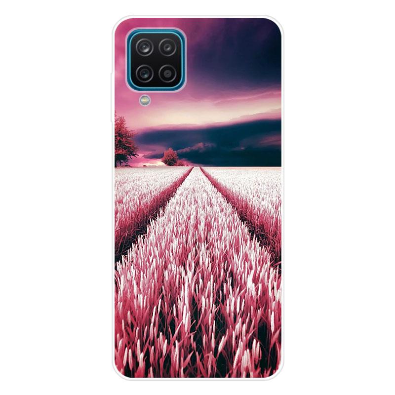 For Samsung Galaxy A12 A 12 GalaxyA12 Case Soft Silicone Back Cover Cartoon Phone Case Starry Sky