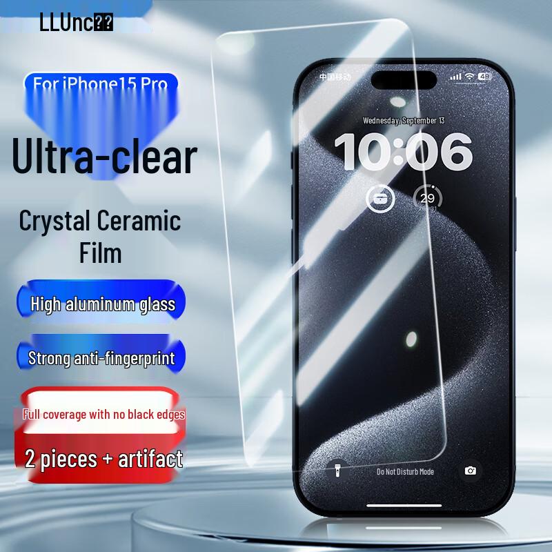 Langke Premium Schutzfolien aus gehärtetem Glas für Bildschirm & Linse für Apple iPhone