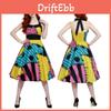 The Nightmare Before Christmas Sally Cosplay Dress For Christmas Party Halloween Stage Performance With Digital Print For Adults