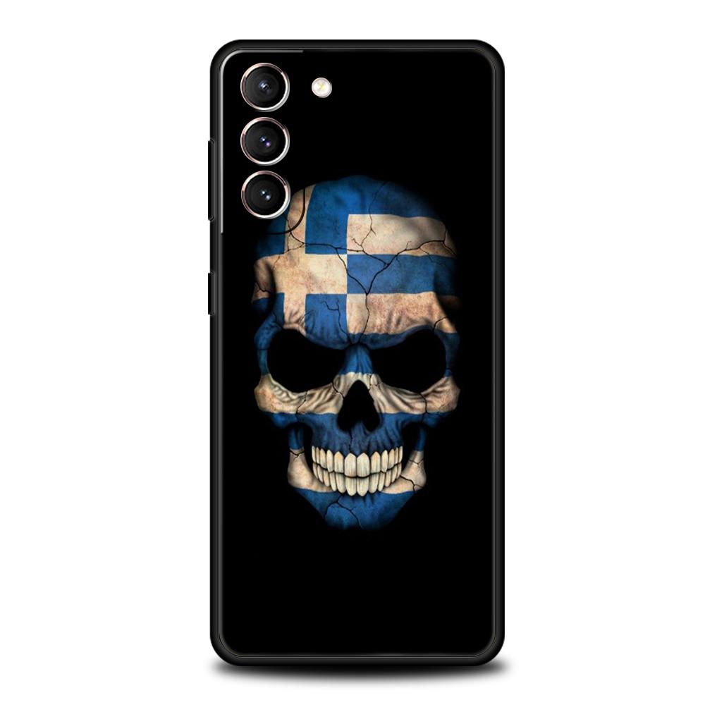 Greece Greek Flag Phone Case for Samsung Galaxy S24 S23 S22 S20 S21 FE Ultra S10 S10E S9 S8 Plus 5G Soft TPU Cover Capas Fundas