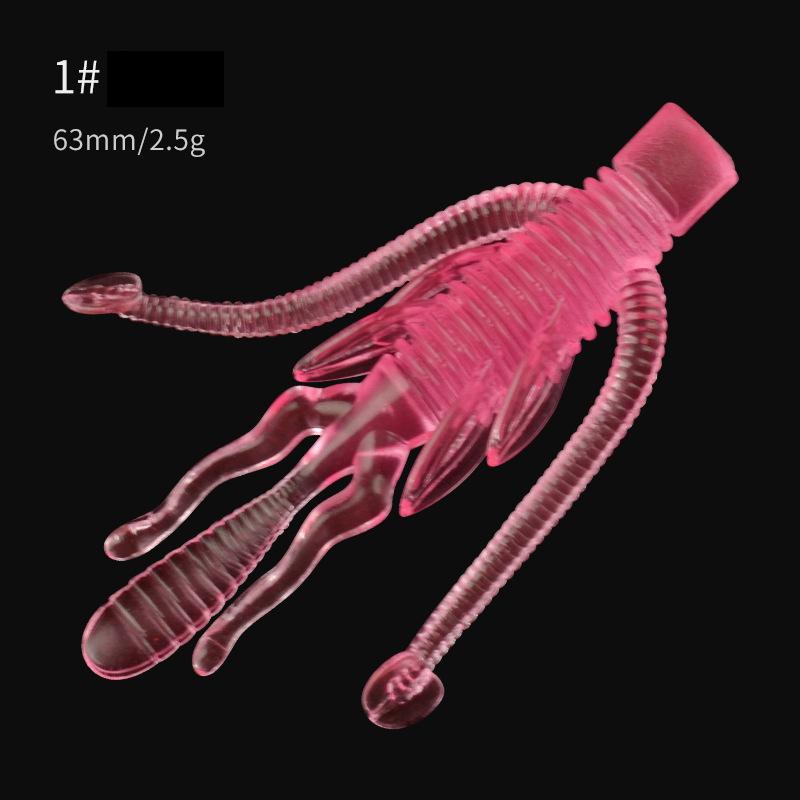 10Pcs Alien Soft Lure 63mm 2.5g Floating Silicone Shrimp Soft Bait Texas Ned Rig Jig Wobblers Floating Crayfish For Bass Fishing