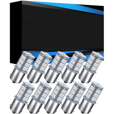 10PCS P21W BA15S 1156 5050 Light Bulbs Blue Super Bright LED For 12V RV Boat
