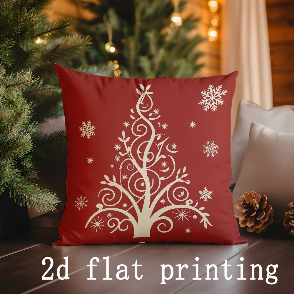 Home Decor Christmas Snowflake Pattern Pillow Covers Suitable For Sofa Bedroom Car Pillow Cover Cushion Rectangular Back Cushion
