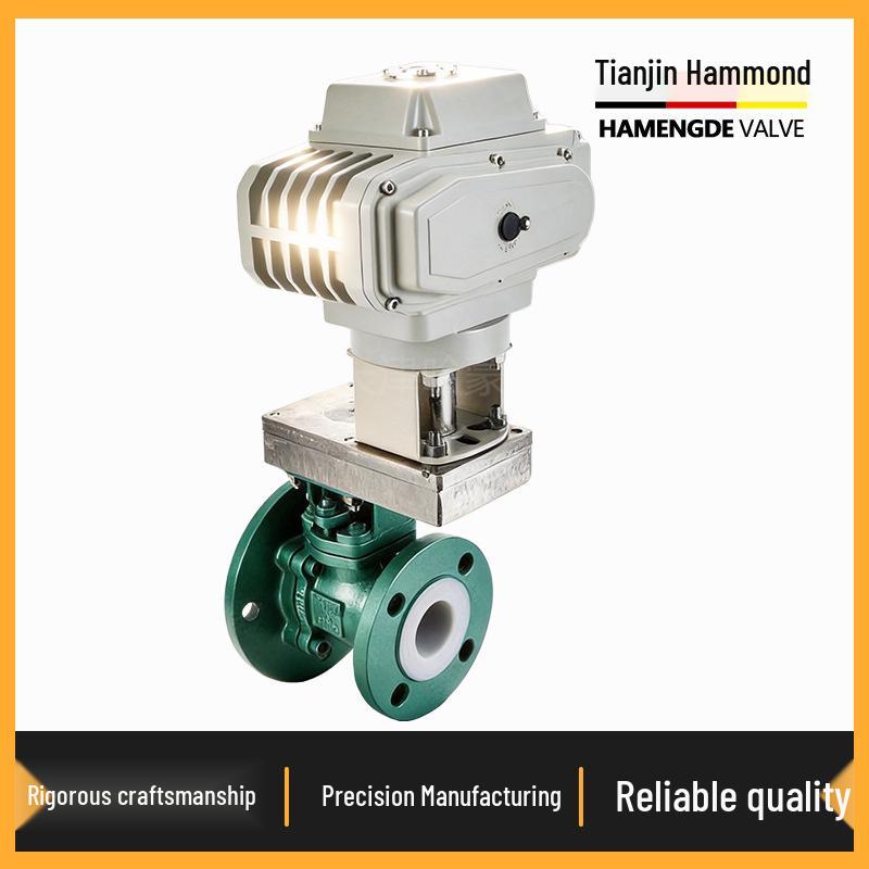 Hammond PTFE-Lined Cast Steel Flange Ball Valve, Acid-Resistant