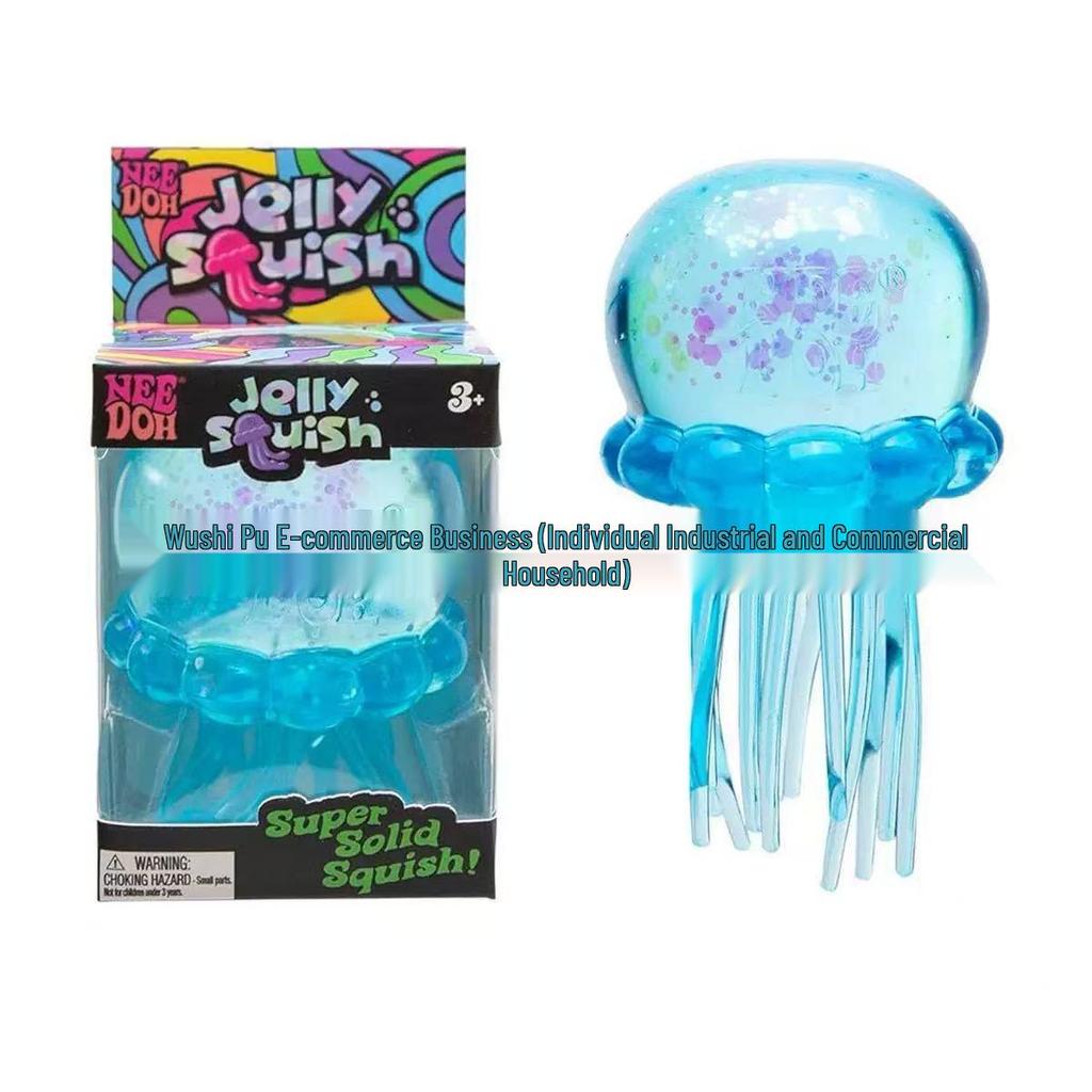 Jellyfish Squeeze Toy – Stress Relief Rubber Sensory Ball for Kids & Adults
