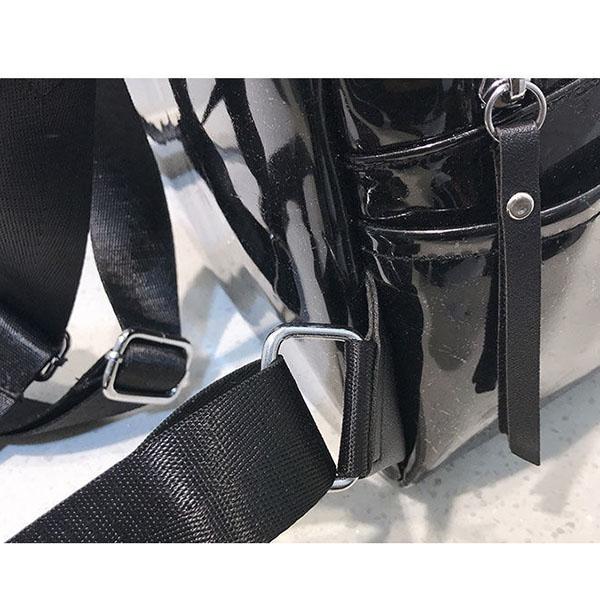 Damski Wielofunkcyjny Miękki Plecak PU Wszechstronna Uliczna Torba z Jasną Powierzchnią Jednokolorowa Casualowa Torba na Jedno Ramię