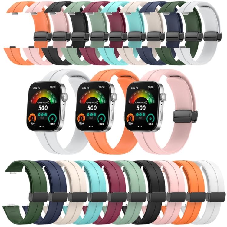 Versatile Silicone Watch Strap with Magnet Stylish Magnetic Silicone Band Sweat Resistant Watch Band for Watch Fit3