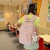 Schoolbag Plaid Contrast Color Casual Commuter Student School Bag Middle School High School Large Capacity Backpack Versatile Textured Backpack