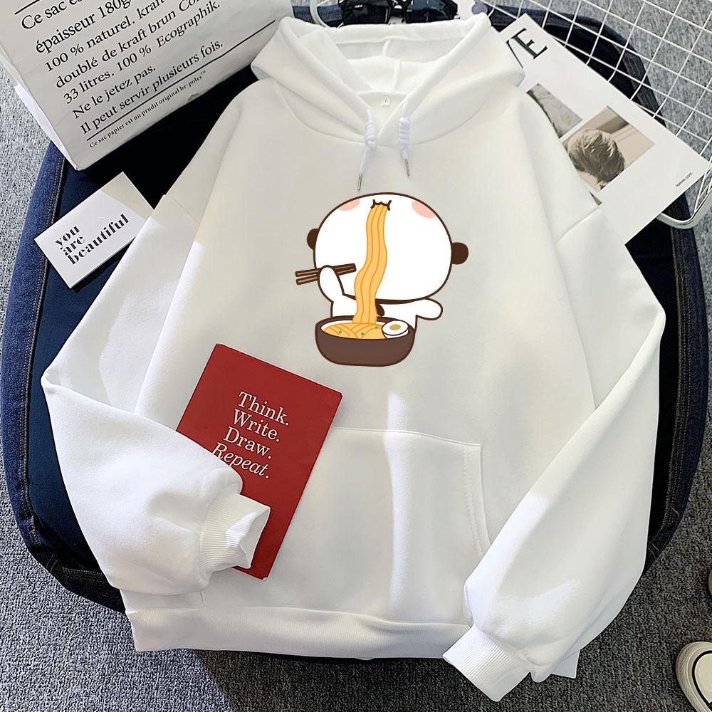 

Мультяшный панда Бубу Дуду с принтом, худи, графические свитшоты, с длинным рукавом, женские пуловеры, каваи S