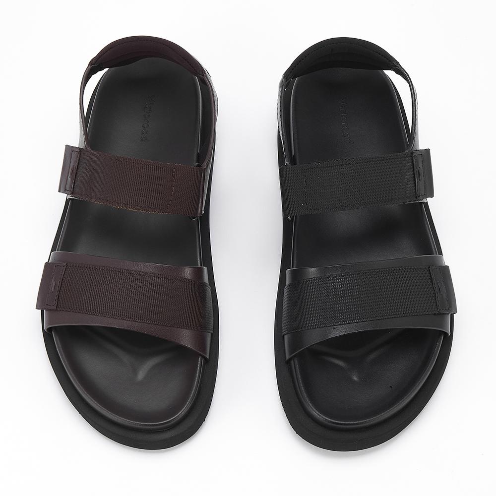 Fashion China Factories Top Grade Cowhide Slippers Men Casual Style Flat Beach Sandals for Outdoor Men's Top Layer Cow Leather Shoes