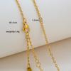 Élégant Collier Chaîne Boîte en Acier Titane Plaqué Or 18 Carats pour Femmes