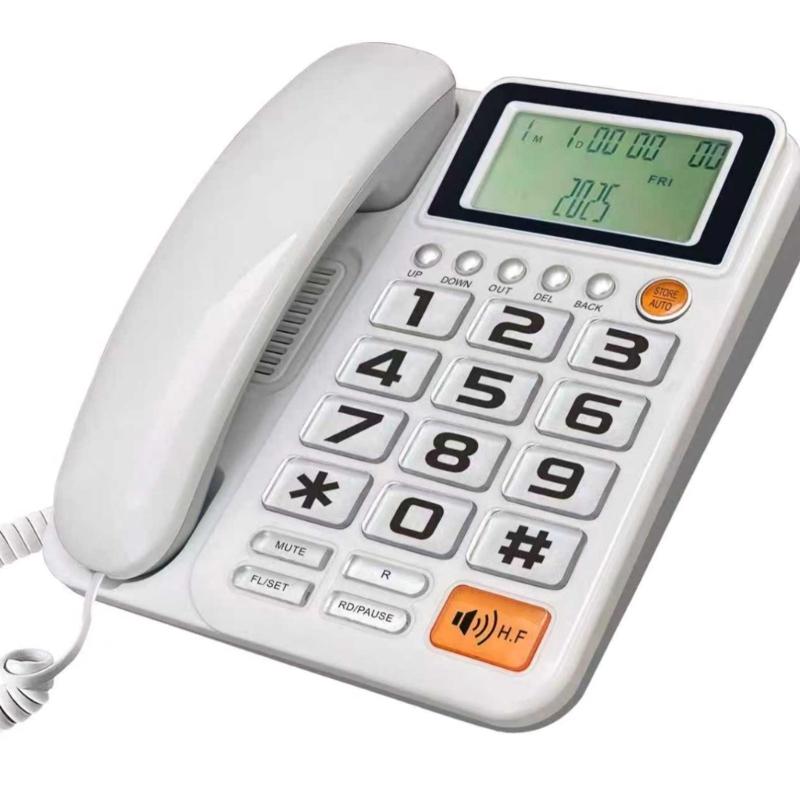 Corded Landline Telephone Landline Desktop Landline Phone Noise Reduction Calling Suitable for Home Hotel Office