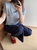 Women's Slim Fit Polo: Sweet Bow Embroidered Short-Sleeve Knit T-Shirt