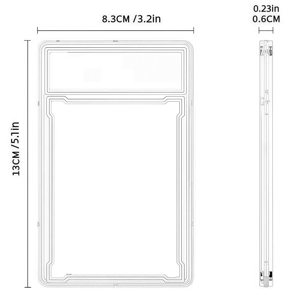Transparent Graded Card Case Removable UV Protection 35PT Collectible Card Box Sturdy Durable Trading Card Protection Box