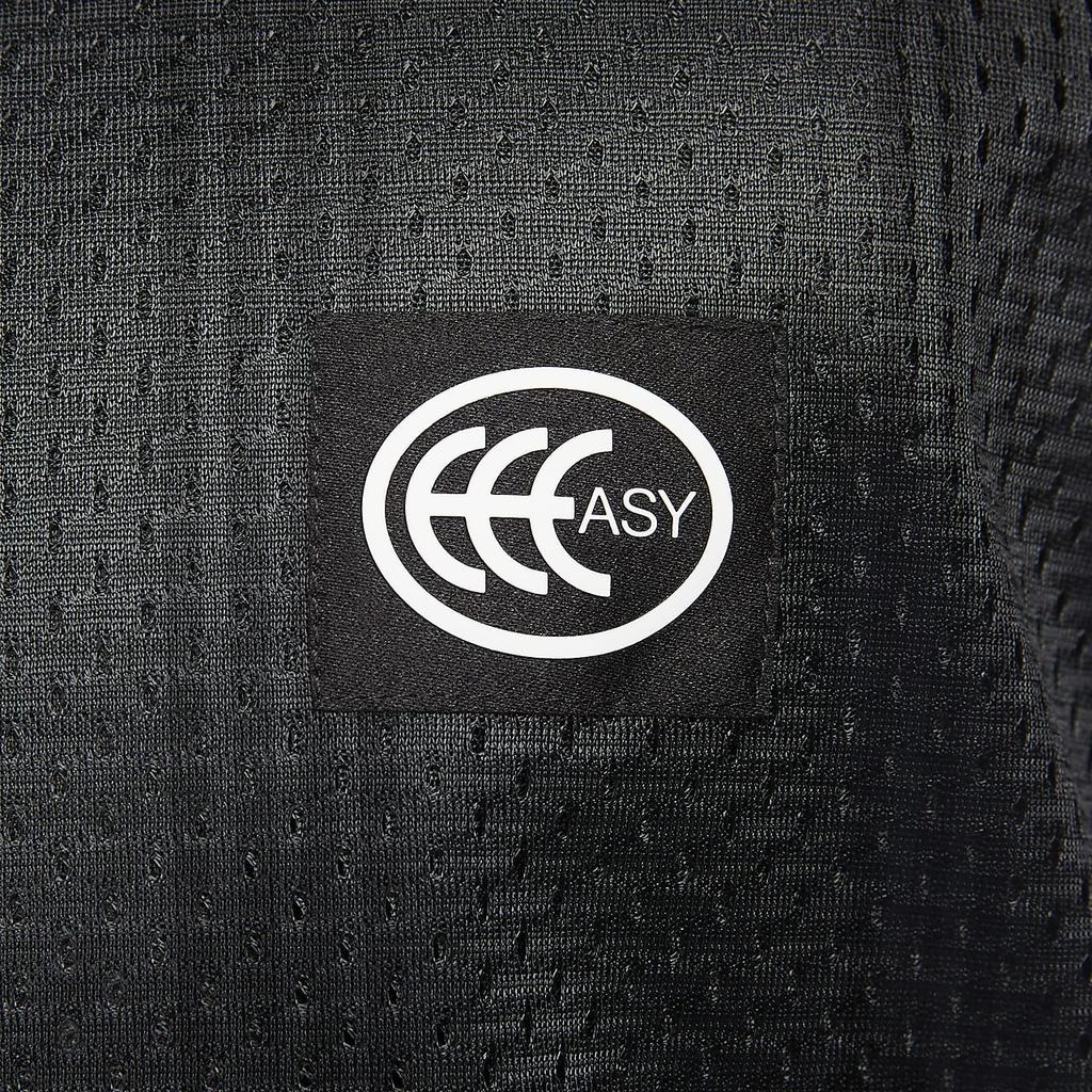 Nike Solid Color Full Zip Collared Basketball Short Sleeve T-Shirt Men Tops Black DX0343-070