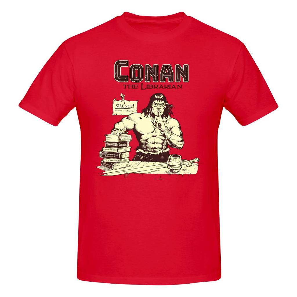 Funny Conan The Librarian Unisexs Printed TShirt Unisex T shirtVintage