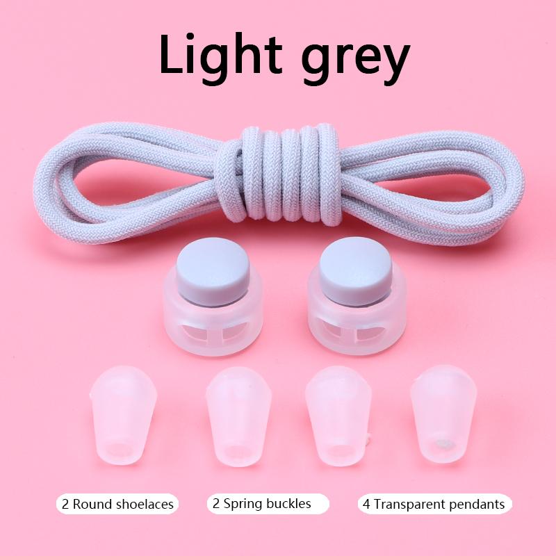 Spring Lock Shoelaces No Tie Shoe Laces Sneakers Round Elastic Shoe Lace Kid Adult Quick Without Ties Shoestrings Rubber Bands