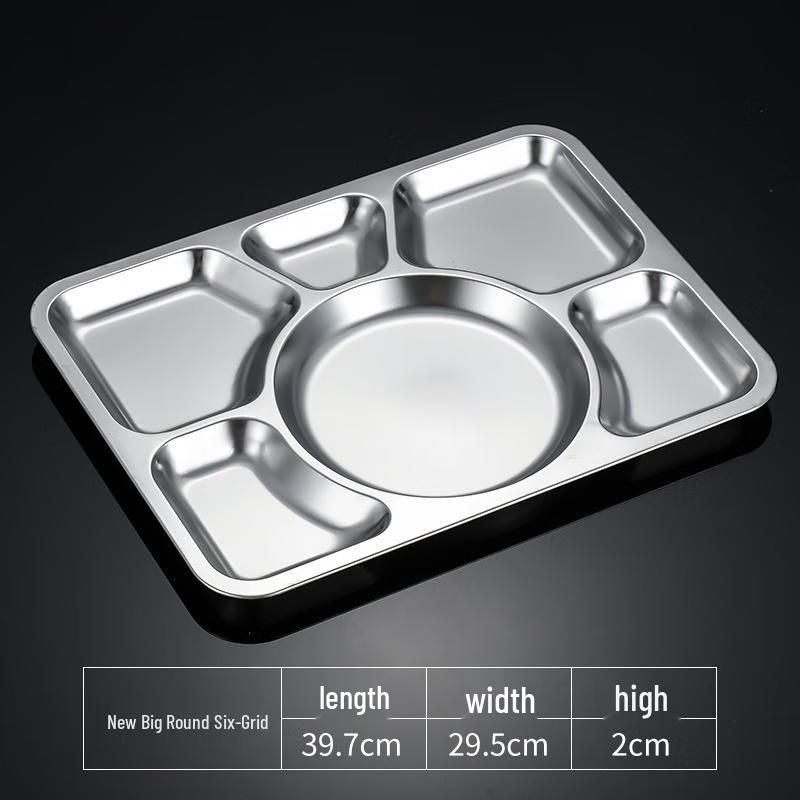 Langxi Stainless Steel Divided Dinner Plate