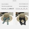 Women's Summer Openwork Straw Hat with Bowknot - Korean & Japanese Style Casual Beach Sun Hat