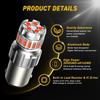 AUXITO Pure Red 1157 LED Bulb Tail Stop Brake Turn Signal Light 7528 2357 3496