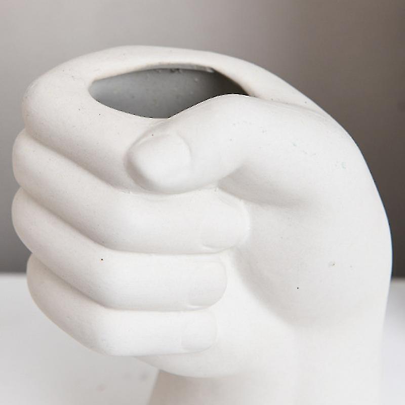 Vaso Di Fiori Di Ceramica Bianco A Forma Di Vaso Di Abbeveraggio, A Scaffale Esterno, A Giardino O Decorazione Interna Image154723701