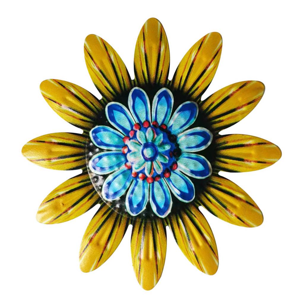 Vintage Styles Metal Flower Wall Art Durability Craftsmanships Iron Flower Wall Sculpture For Bedroom Garden Metal Floral