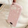 Floral Korean Silicone Phone Case For iPhone 17 Pro 16 11 13 12 15 14 Pro Max Cream Pink Little Flower Cover Lens Protection