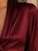 Autumn 2025 Women's Satin V-Neck Versatile Top - Elegant and Professional Design