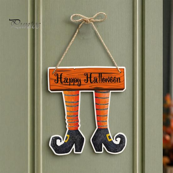 Eye-catching Halloween Decoration Pumpkin Door Hanging Decor, Spooky Festive Wall Ornament for Party Pendant Scene, Front Entryway Decoration,
