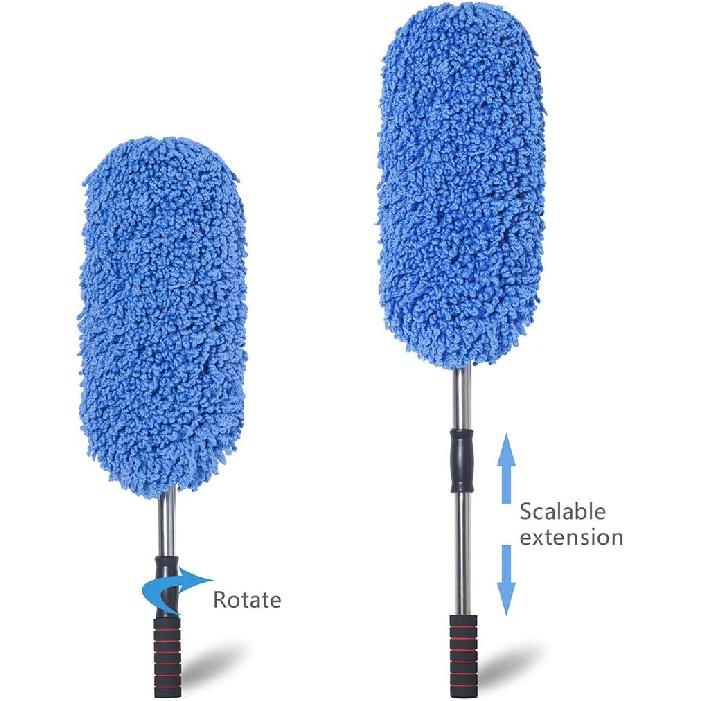 (3 Pack) Microfiber Car Duster Exterior Scratch Free, Extendable Handle Interior Multipurpose Dust Cleaning Duster For Car(Medium)