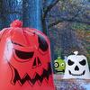 Atmospheric Halloween Yard Decor 2Pcs Pumpkin Leaf Bags for Garden, 24x30 Inch Reusable Thickened Seasonal Cleanup Tools Lawn Waste Fall Outdoor Porch