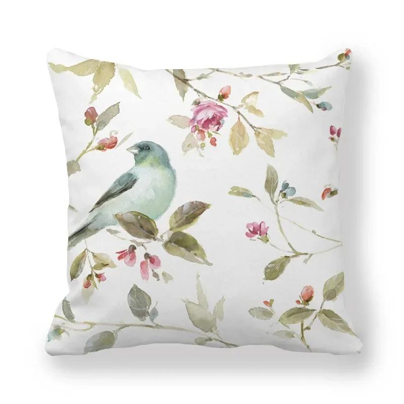 Housse de coussin florale camélia Rose, taie d'oreiller Vintage à imprimé Floral, décorative pour canapé