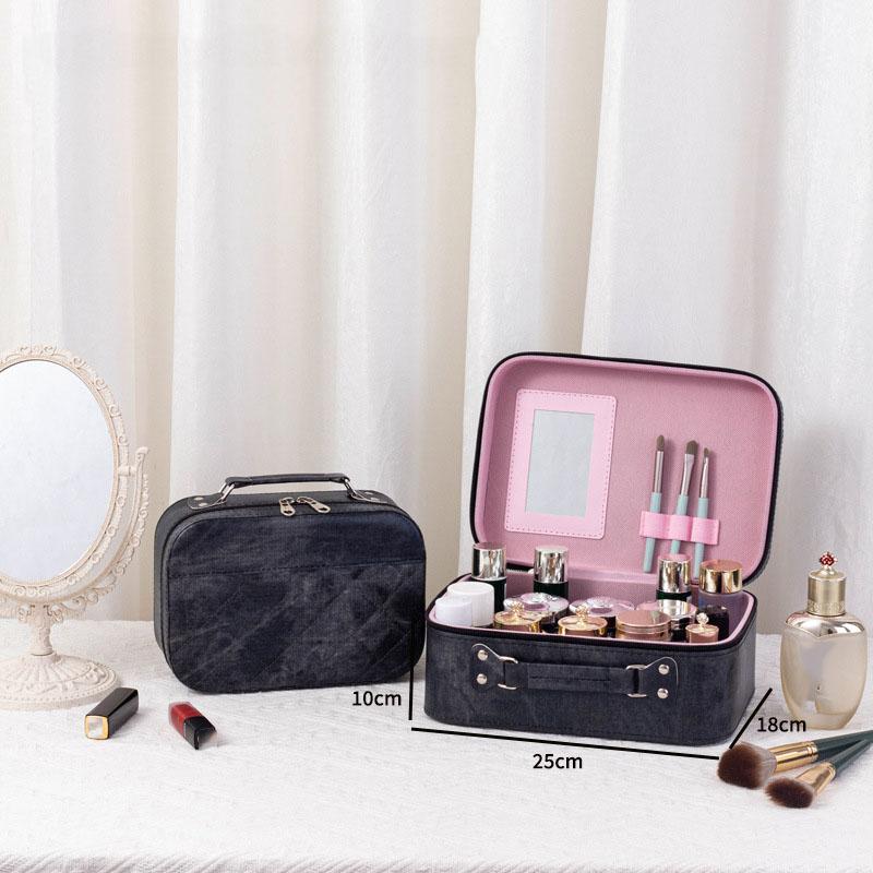 Large Capacity Advanced PU Leather Makeup Bags Fashion  Women's Travel Multiple Models Portable Makeup Box Portable Storage Bags