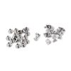 20PcsCelsiusset Brass Threaded Flat Head Nut Nail Rivets Screws Leather Craft Repair Supplies(5mm)
