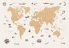 Wallpaper - Map of the Sea Wolves - Countries with Pirate Illustrations