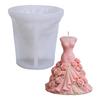 Silicone Mold For 3D Dress Shaped Aromatherapy-Candle And Plaster Decoration DIY Craft Tool