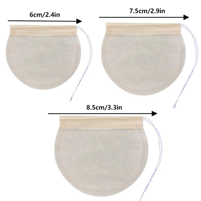 Disposable Tea Bags Multi-Size Tea Bags For Loose Leaf Tea Empty Large Scented Drawstring Pouch Bag Iced Coffee Filter Bags