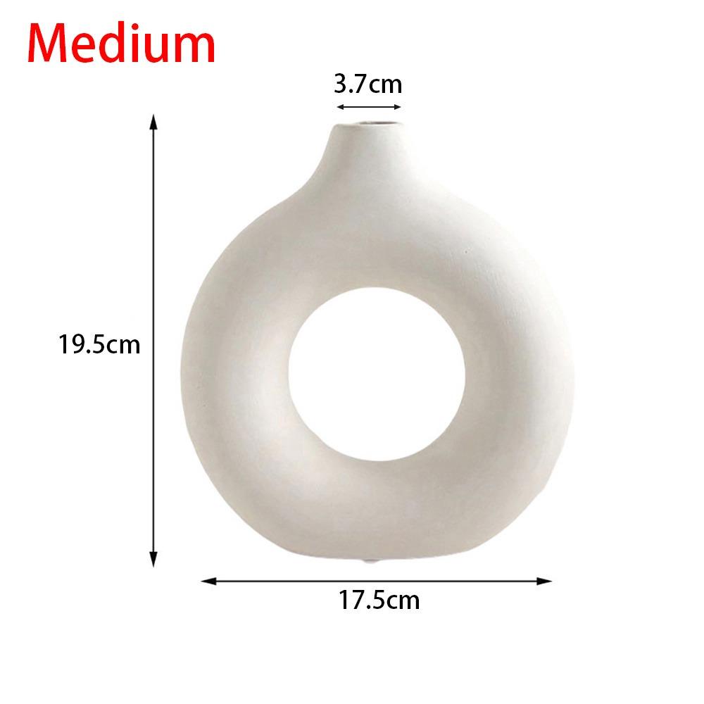 1Pcs Imitation Ceramic Plastic Vase Nordic Style Flower Pot Home Decorations Ornaments  Living Room