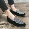 Fashion Luxury Designer Pointed Grid Pattern Mixed Oxford Leather Shoes For Men Formal Wedding Prom Dress Homecoming Evening Footwear